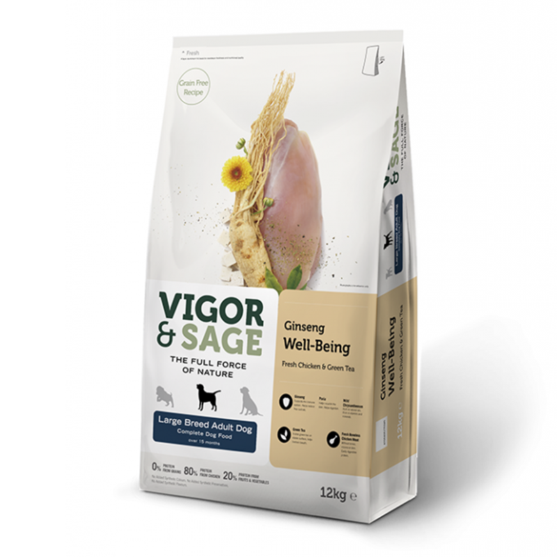 Hamburger natuurpark meisje Vigor&Sage Ginseng - grote hondenrassen (voor optimaal immunsysteem en  gezondheid) - Vigor & Sage