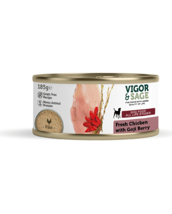 Vigor & Sage hondenvoer - Natvoer Hond met Kip - Goji Berry