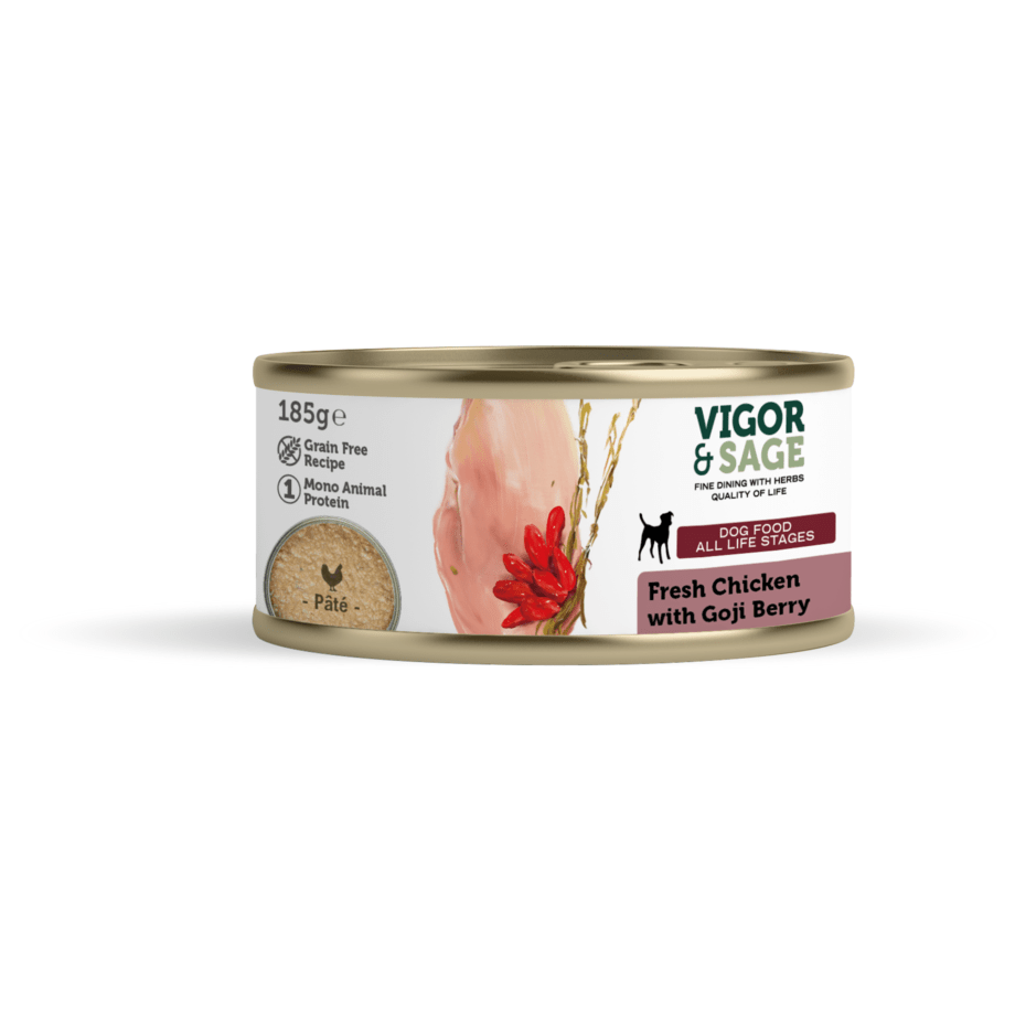 Vigor & Sage hondenvoer - Natvoer Hond met Kip - Goji Berry