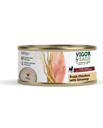 Vigor & Sage hondenvoer - Natvoer Hond met Verse Kip - Ginseng